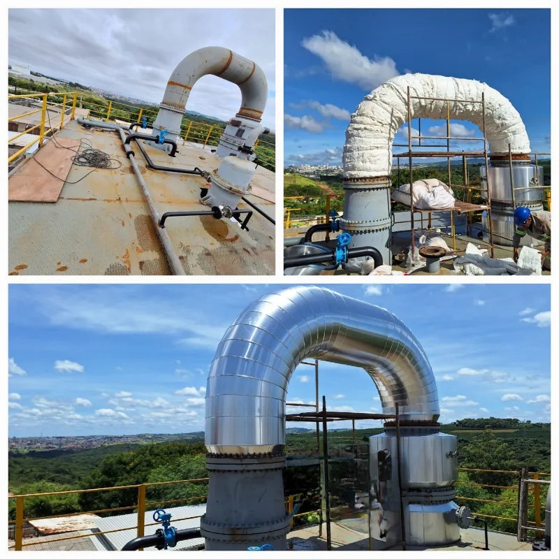 Serviço de isolamento térmico industrial realizado pela Brastérmica
